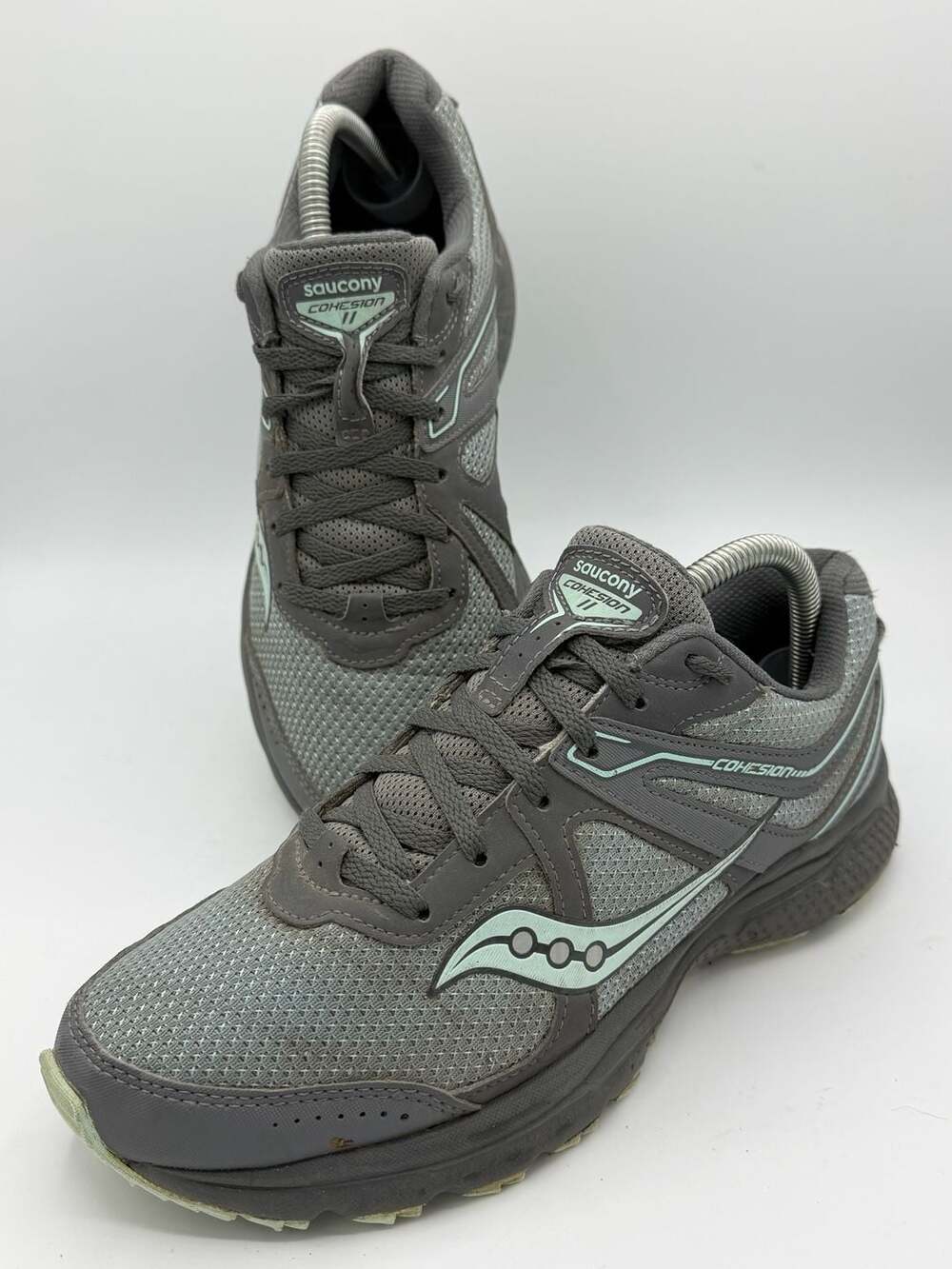 Saucony Women's Cohesion 11 Trail Running Shoes Grey Mint S10428-1